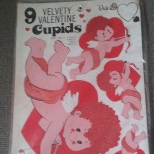 Vintage -NIP- Velvety Valentine Cupids -5 Sizes